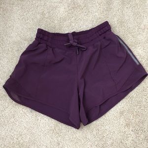 Purple Lululemon Hotty Hot Shorts
